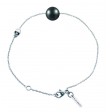 Bracelet Skull perle noire