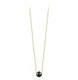 Simply pearly perle noire et chaine or jaune