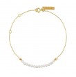 Bracelet mini rock my pearls - or jaune et perles blanches