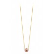 Simply pearly perle rose et chaine or jaune