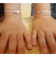 baby diamond moon cord bracelet