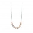 Rosary Diamond moon necklace