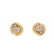Diamond moon earrings