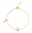 Bracelet Simply pearly perle blanche et or jaune