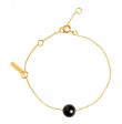 Bracelet Simply pearly perle noire et or jaune