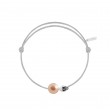 Pearly gold skull perle rose cordon gris perle