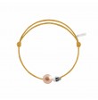 Pearly gold skull perle rose cordon moutarde