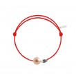 Pearly gold skull perle rose cordon rouge corail