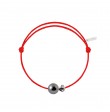 Pearly gold flower perle noire cordon rouge corail