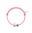 Baby flower perle blanche cordon rose fuchsia