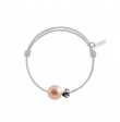 Baby flower perle rose cordon gris perle