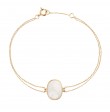 Bracelet Organic white mother-of-pearl