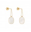 Organic white mother-of-pearl earrings
