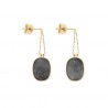Organic grey mother-of-pearl earrings