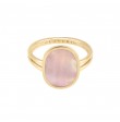 Organic pink mother-of-pearl ring