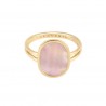 Organic pink mother-of-pearl ring