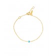 Bracelet Simply mini perle de turquoise or jaune