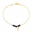 Bracelet Black Rosary or jaune