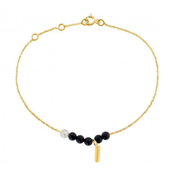 Blue / black rosary bracelet