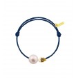 Baby pirate perle blanche cordon bleu marine