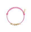 Baby Météorites perles roses cordon rose fuschia