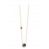 Collier Pearly Skull perle noire