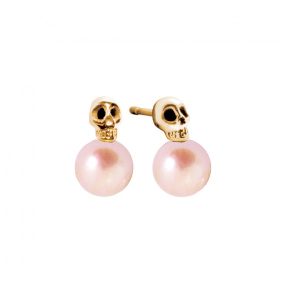 My pearly skull earrings