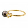 Bague Diamond star perle noire