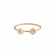 Bague Mini Diamond Moon perle rose