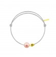 Pearly gold skull perle rose cordon gris perle