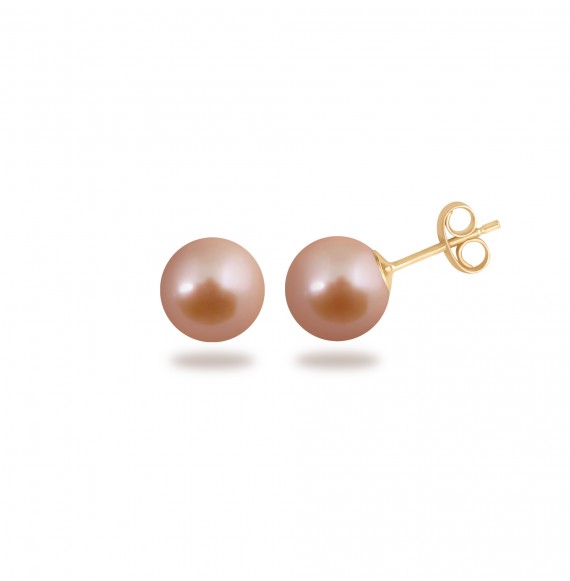 Simply pearly earrings pink pearl