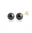 Puces simply pearly perles noires 9 mm