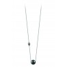 Pearly Skull Necklace (Black Pearl)