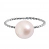 White pearl braid ring