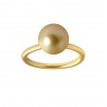 Golden pearl ring