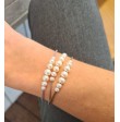 Bracelet Falling white pearls