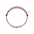 Cordon chute perle rose bordeaux