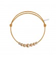 Cordon chute perle rose camel