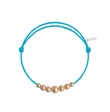 Cordon chute perle rose turquoise