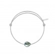 Bracelet Raw cordon gris perle