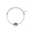 Bracelet Raw cordon gris perle