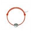 Bracelet Raw cordon rouge corail