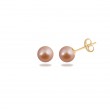 Simply pearly earrings pink pearl