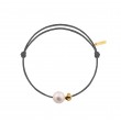 Pearly gold flower cordon gris cendré