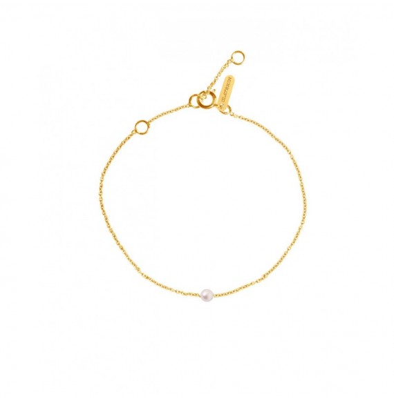 Bracelet Simply mini perle blanche or jaune