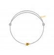 Gold Skull cordon gris perle