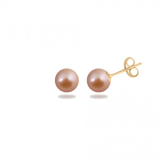 Puces simply pearly perles roses 5 mm