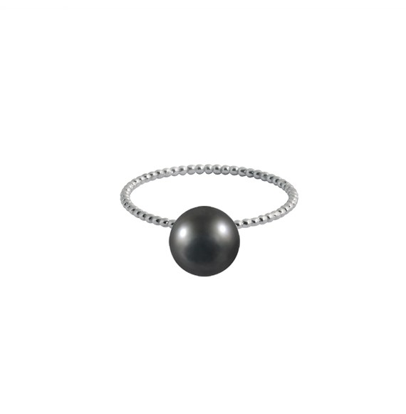 Bague Abacus perle noire